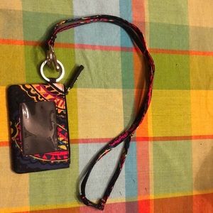 Vera Bradley Twilight ID Holder and Lanyard.